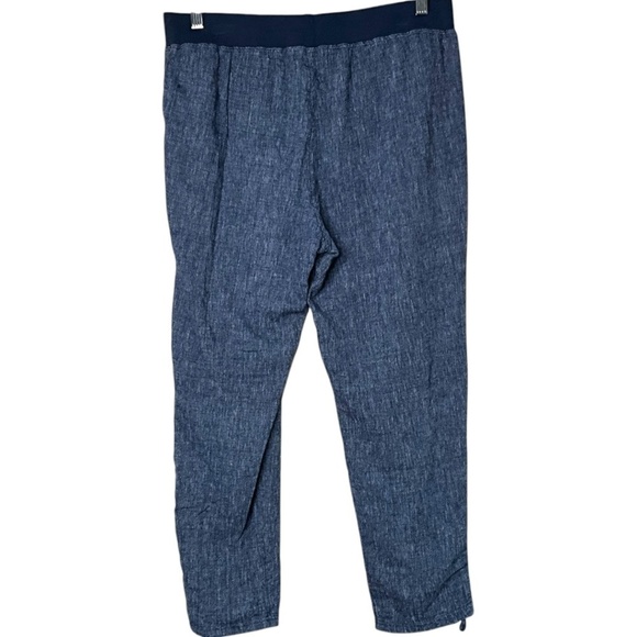ELLEN TRACY Linen Blend Stretch Waist Joggers Adjustable Rusching at Hem Sz M - Picture 4 of 10